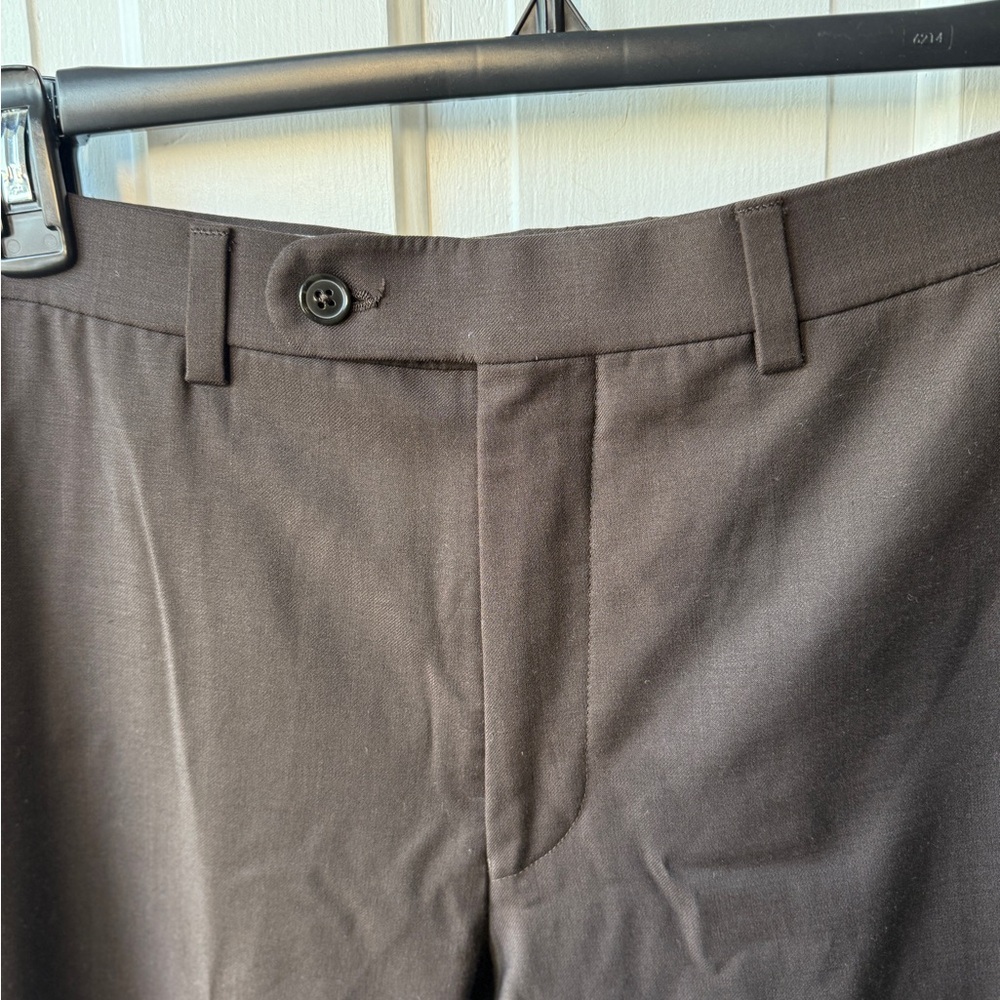 Riviera by Jack Victor Men's Brown Traveler 36R Flex Dress Pants - Picture 3 of 12